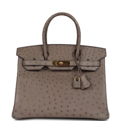 Hermes Birkin 30 Gris Asphalte Ostrich GHW