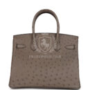 Hermes Birkin 30 Gris Asphalte Ostrich GHW