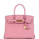 Hermes Special Order (HSS) Birkin 30 Bubblegum Verso Chèvre Brushed GHW