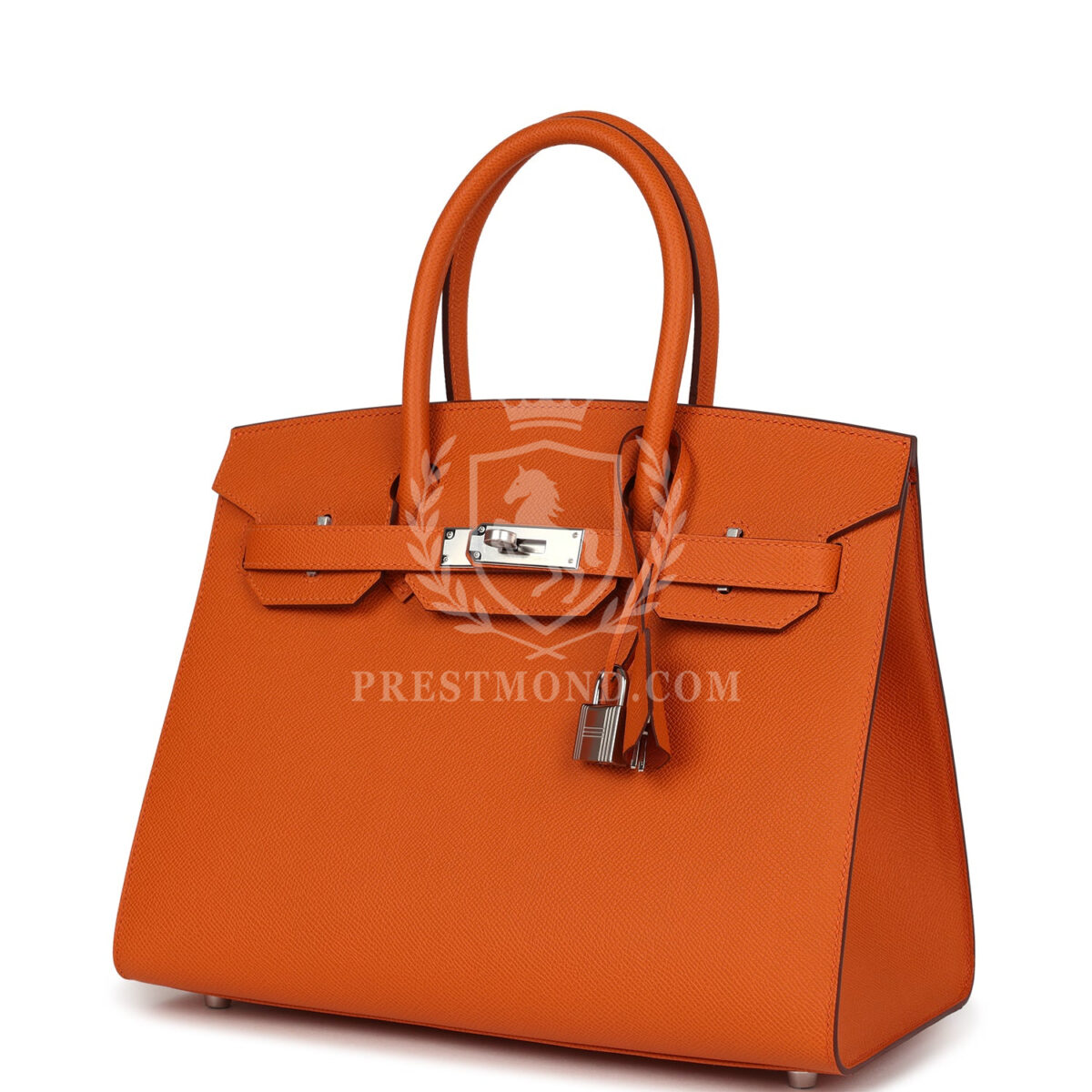 Hermes Birkin Sellier 30 Orange Epsom PHW — изображение 5