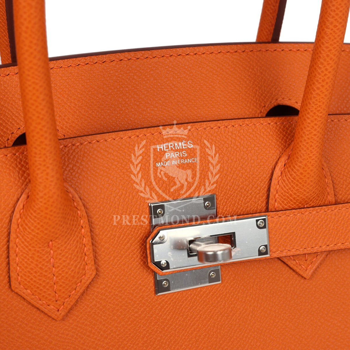 Hermes Birkin Sellier 30 Orange Epsom PHW — изображение 7