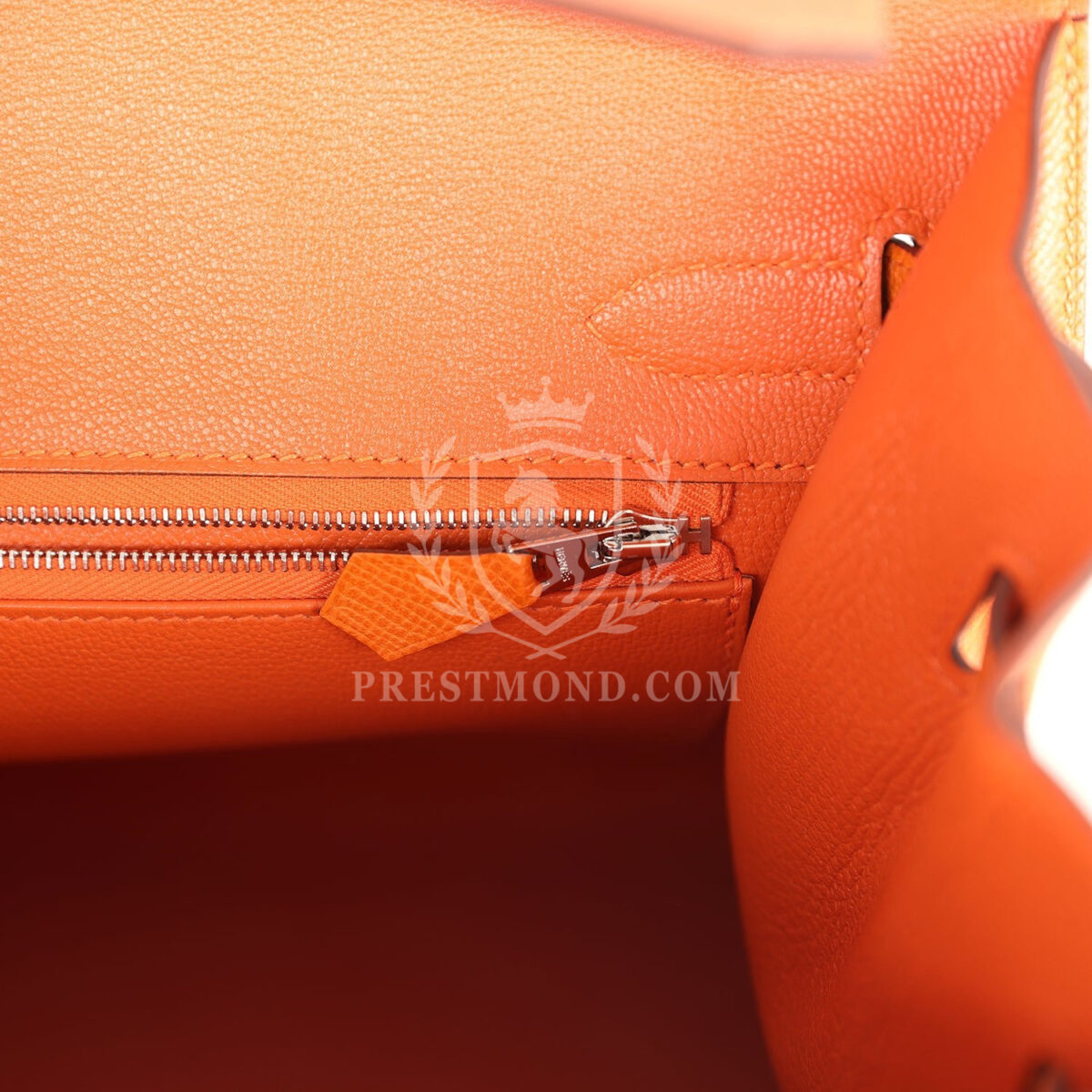 Hermes Birkin Sellier 30 Orange Epsom PHW — изображение 9