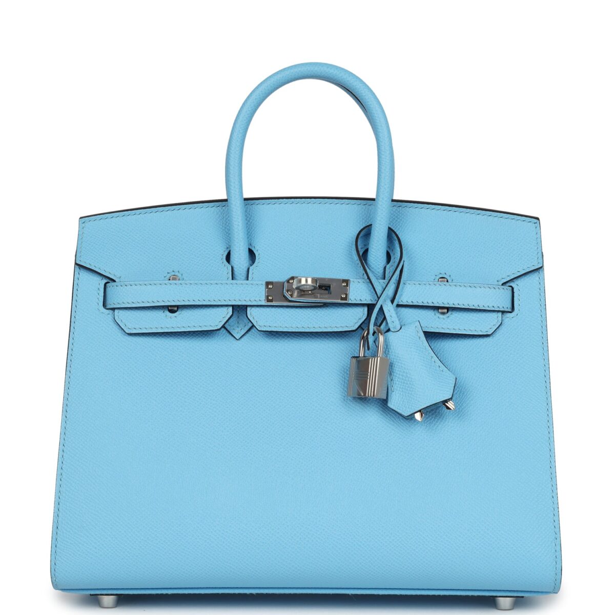 Hermes Birkin Sellier 25 Celeste Epsom PHW