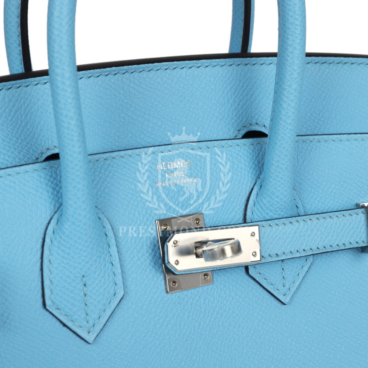 Hermes Birkin Sellier 25 Celeste Epsom PHW — изображение 7