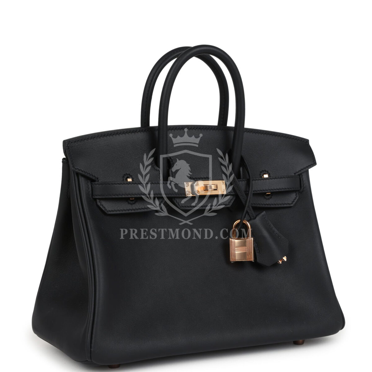 Hermes Birkin 25 Black Swift Rose GHW — изображение 2