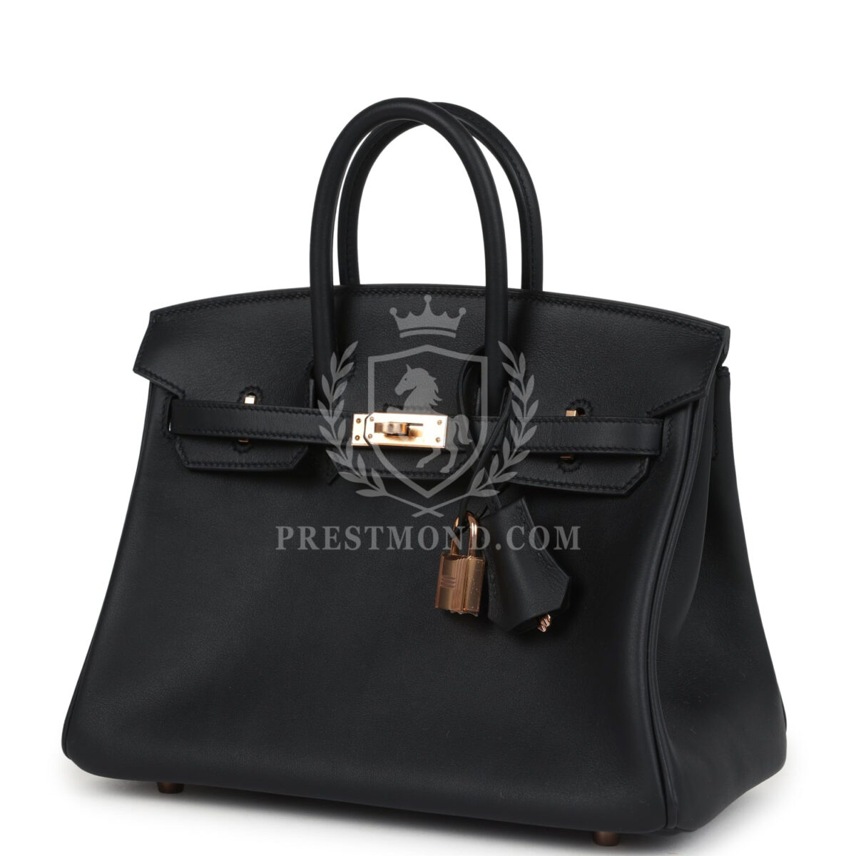 Hermes Birkin 25 Black Swift Rose GHW — изображение 5