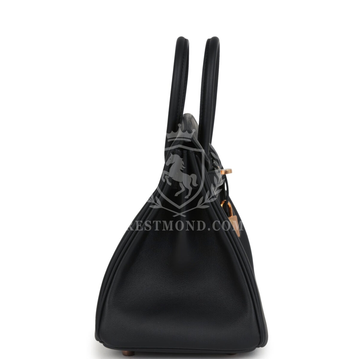 Hermes Birkin 25 Black Swift Rose GHW — изображение 3