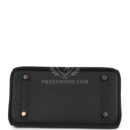 Hermes Birkin 25 Black Swift Rose GHW