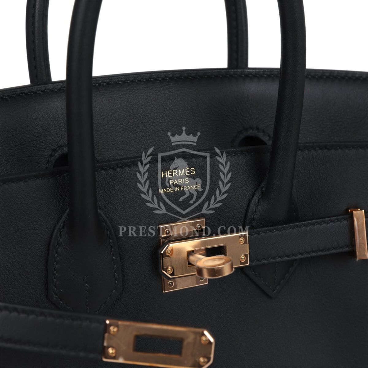 Hermes Birkin 25 Black Swift Rose GHW — изображение 7