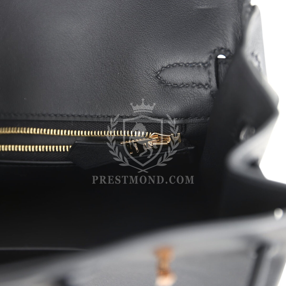 Hermes Birkin 25 Black Swift Rose GHW — изображение 9
