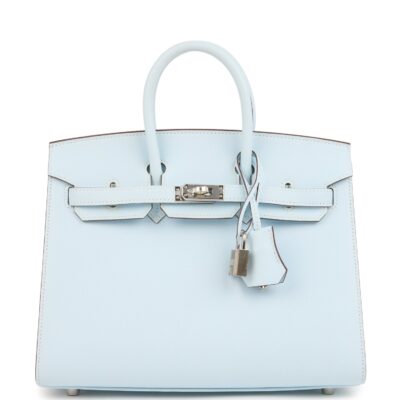 Hermes Birkin Sellier 25 Bleu Brume Epsom PHW