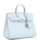 Hermes Birkin Sellier 25 Bleu Brume Epsom PHW