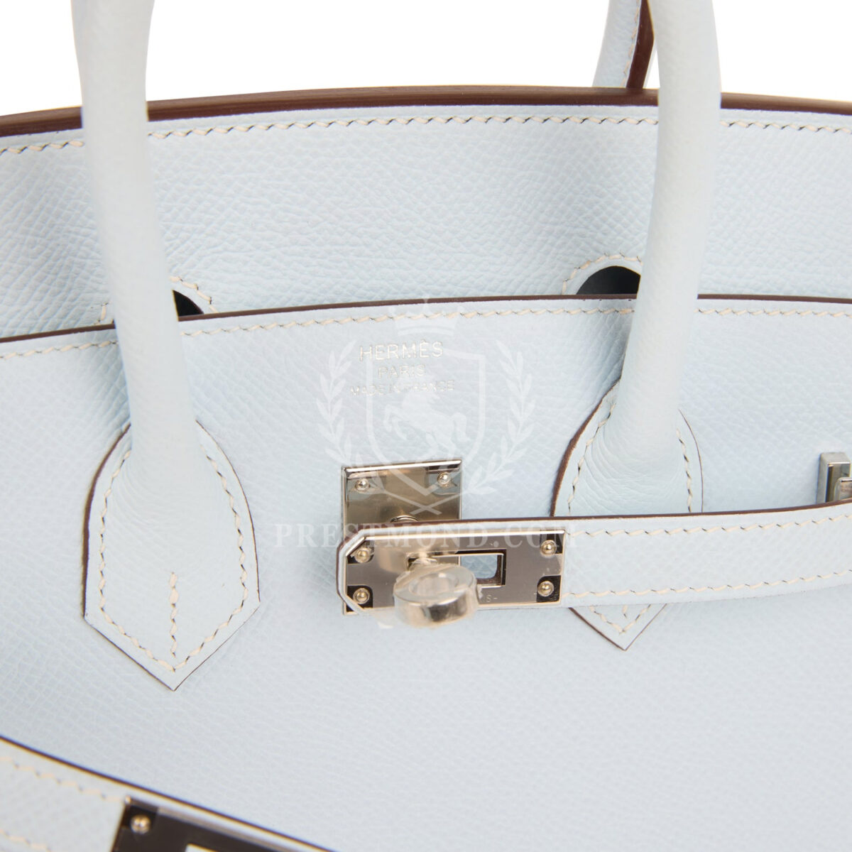 Hermes Birkin Sellier 25 Bleu Brume Epsom PHW — изображение 7