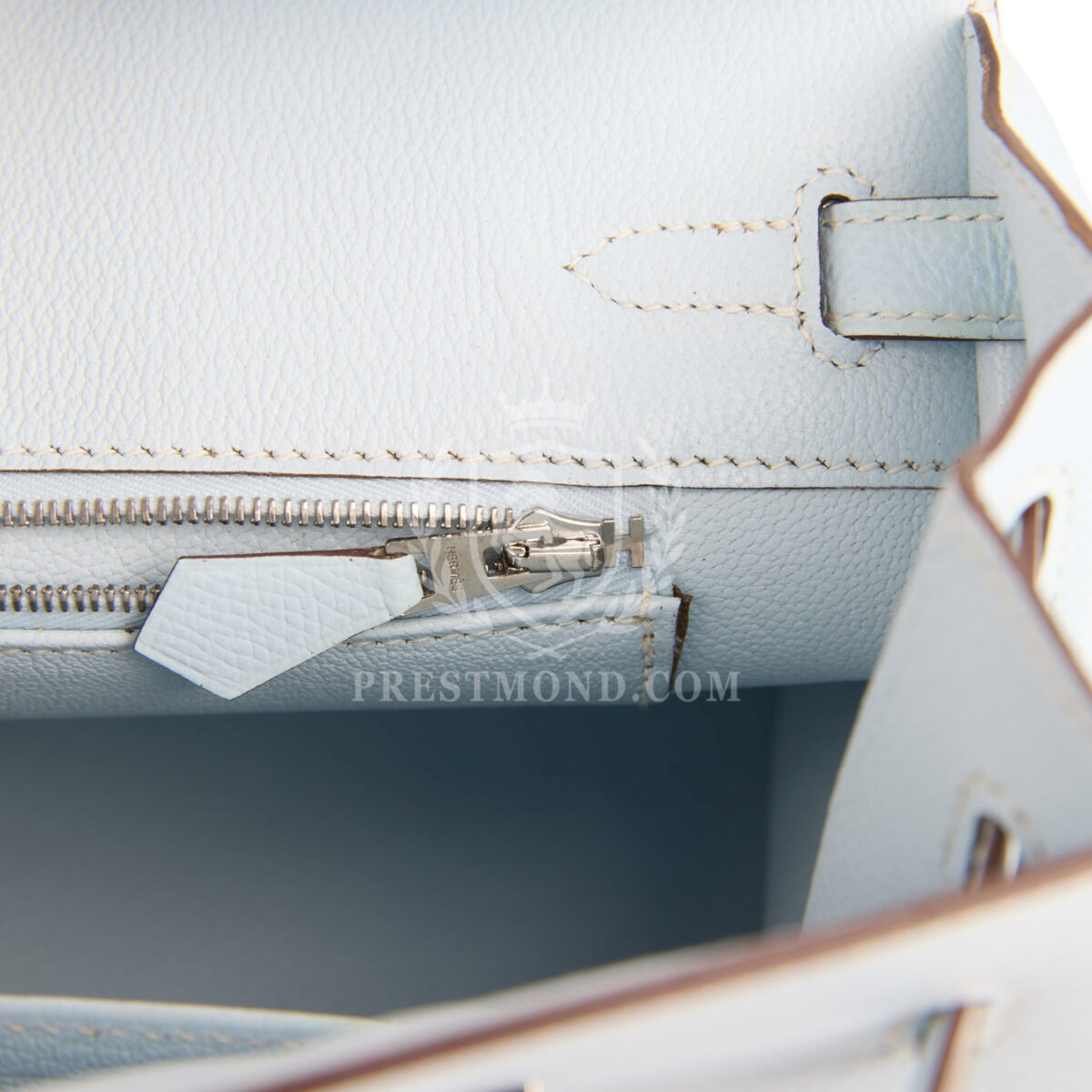 Hermes Birkin Sellier 25 Bleu Brume Epsom PHW — изображение 8