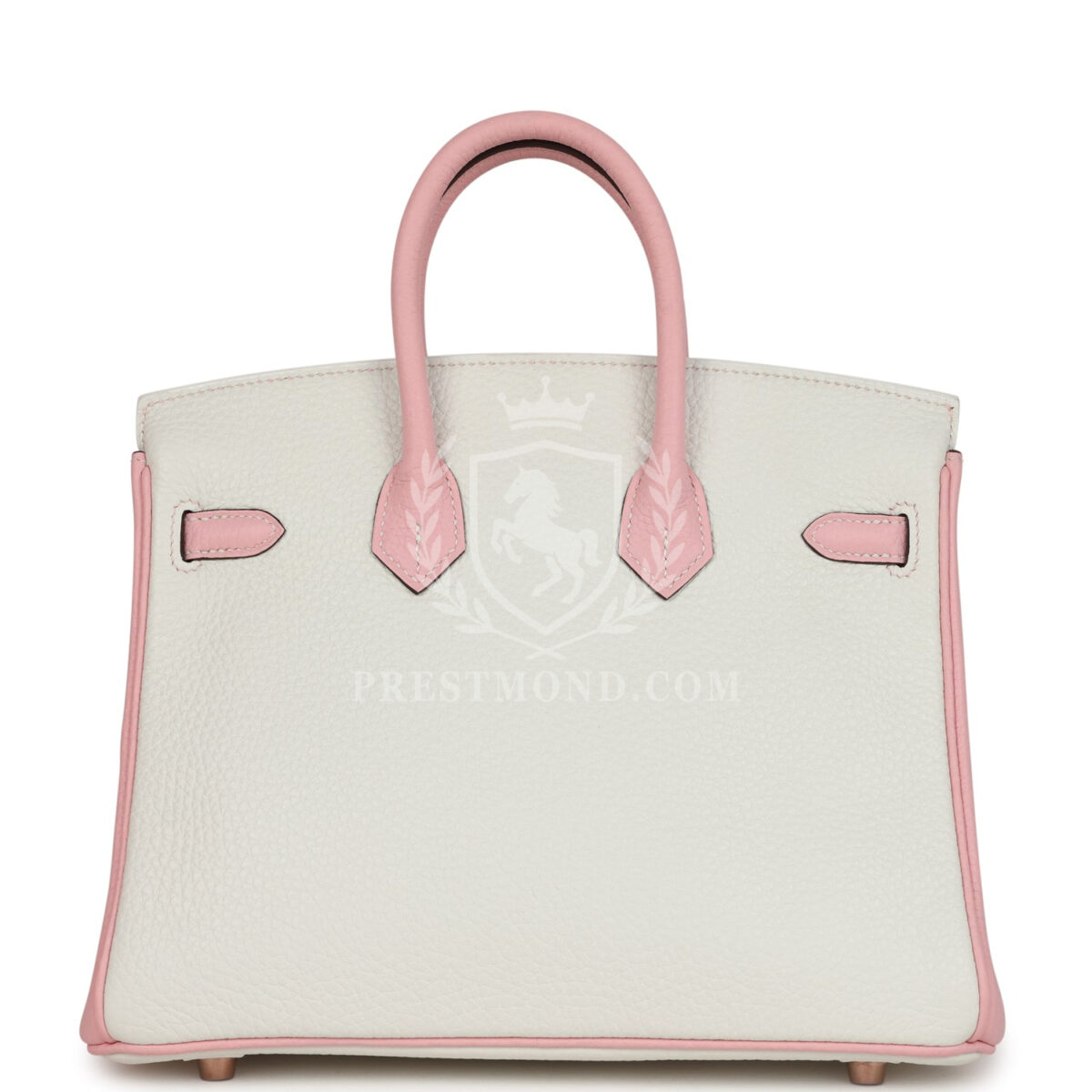 Hermes Special Order (HSS) Birkin 25 White and Rose Sakura Clemence Rose GHW — изображение 4