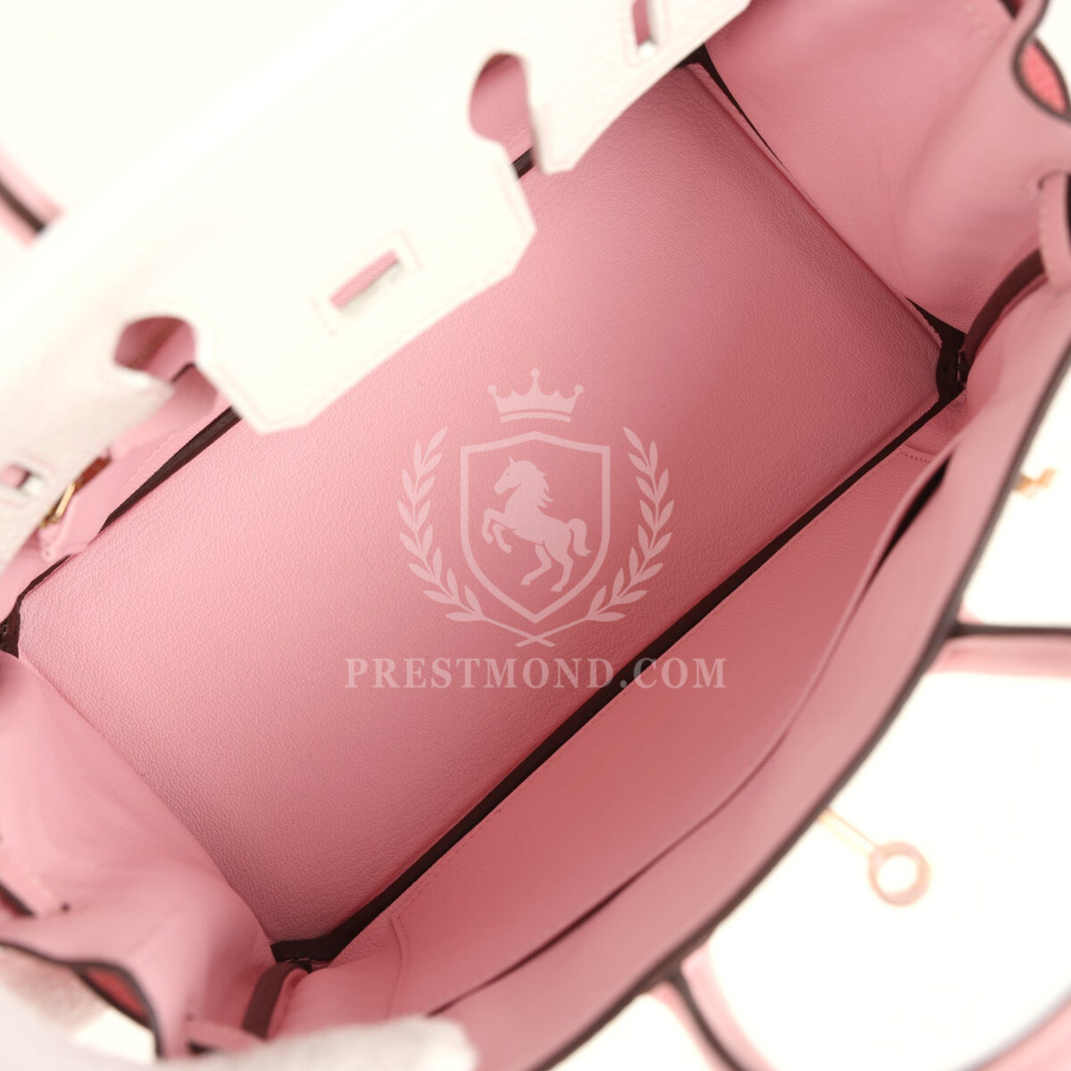 Hermes Special Order (HSS) Birkin 25 White and Rose Sakura Clemence Rose GHW — изображение 8