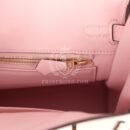 Hermes Special Order (HSS) Birkin 25 White and Rose Sakura Clemence Rose GHW