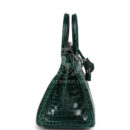 Hermes Birkin 25 Vert Fonce Shiny Porous Crocodile PHW