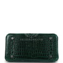 Hermes Birkin 25 Vert Fonce Shiny Porous Crocodile PHW