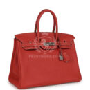 Hermes Birkin 35 Eclat Sanguine and White Clemence PHW
