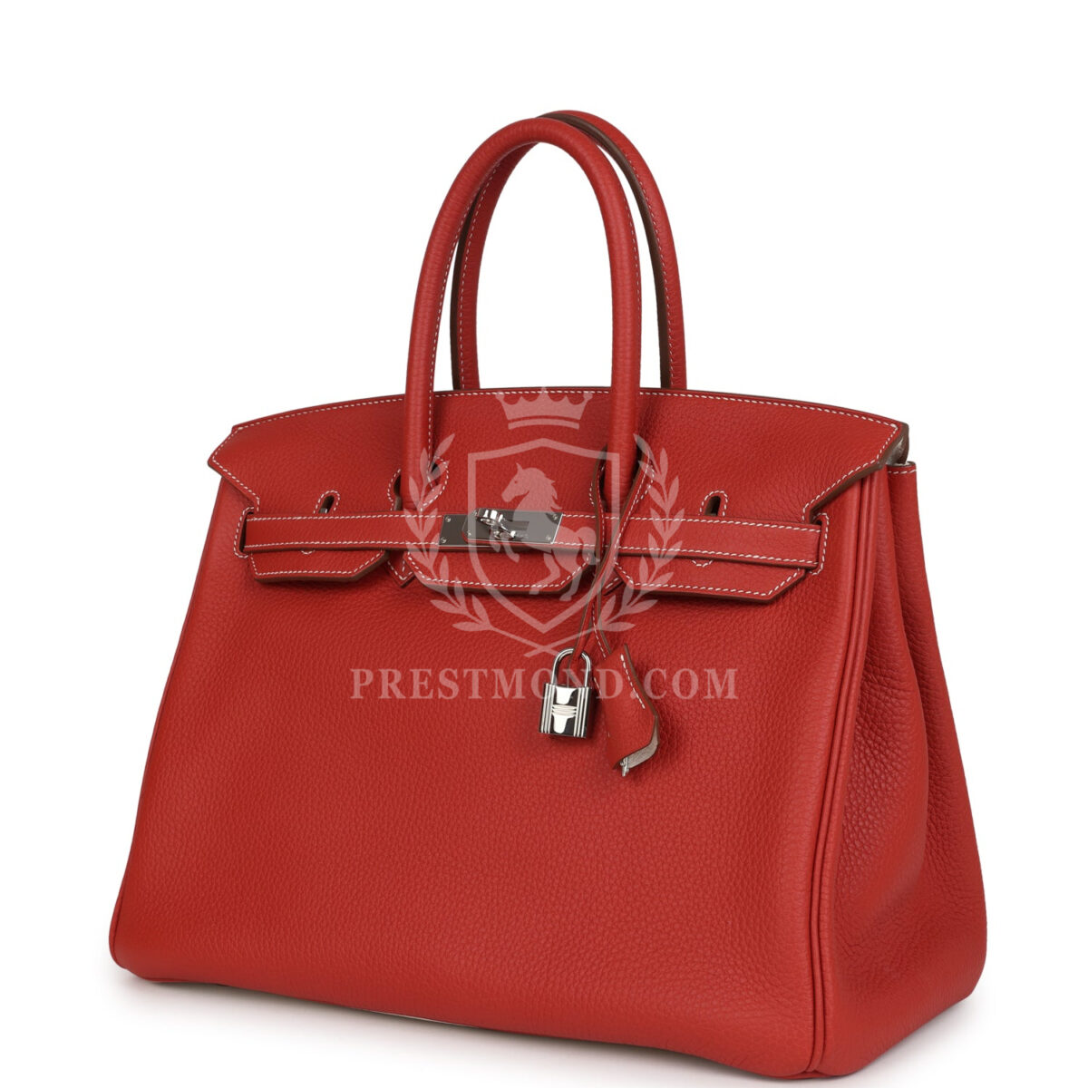 Hermes Birkin 35 Eclat Sanguine and White Clemence PHW — изображение 5