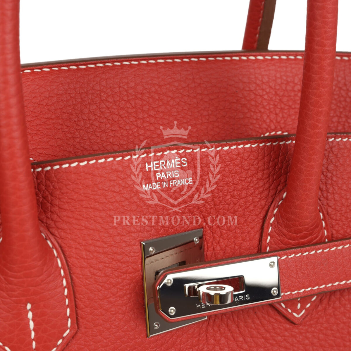 Hermes Birkin 35 Eclat Sanguine and White Clemence PHW — изображение 7