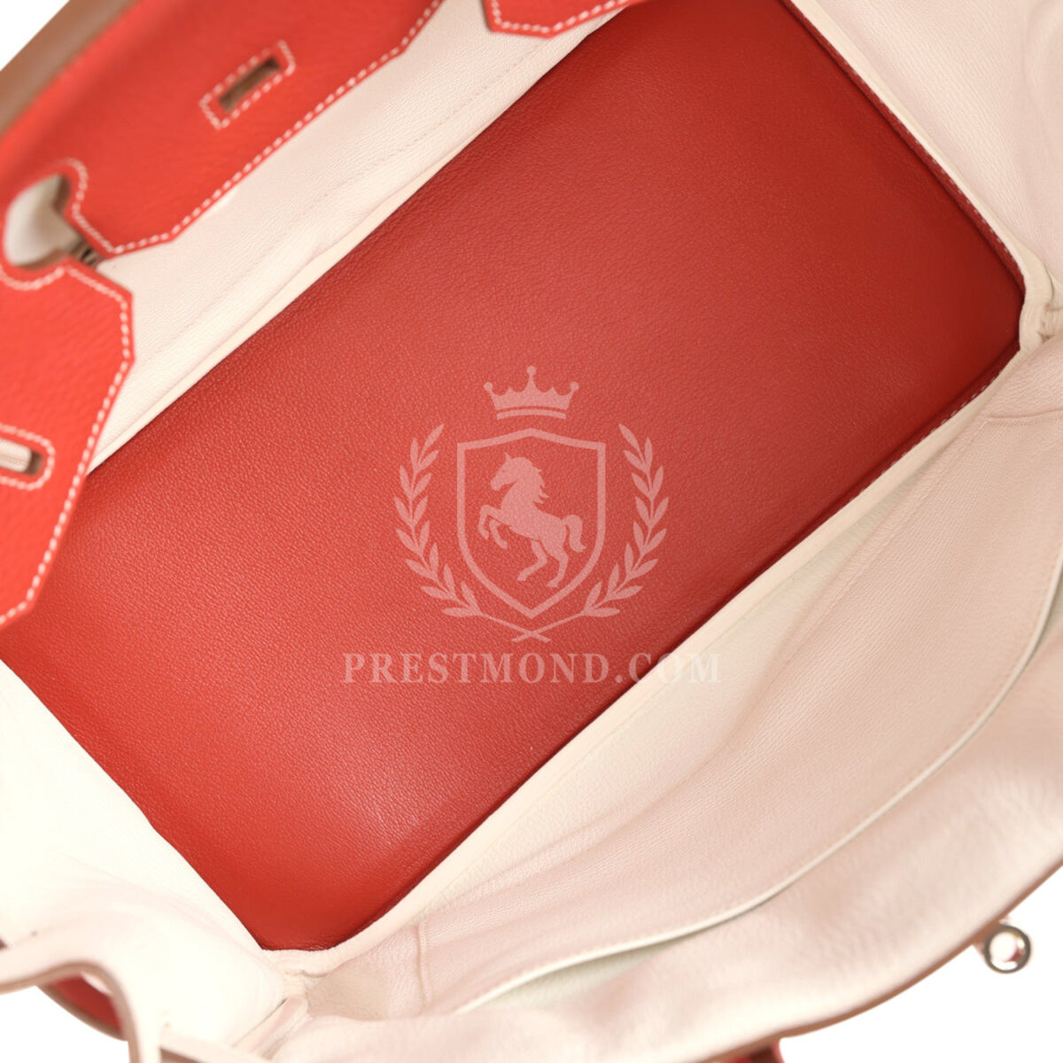 Hermes Birkin 35 Eclat Sanguine and White Clemence PHW — изображение 8