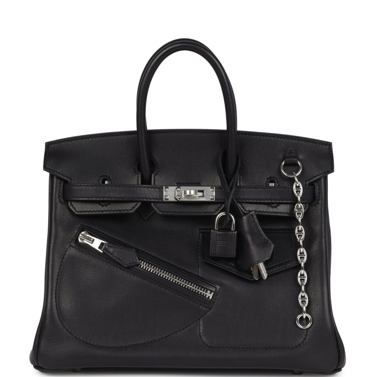 Hermes Limited Edition Birkin Rock 25 Black Volupto PHW