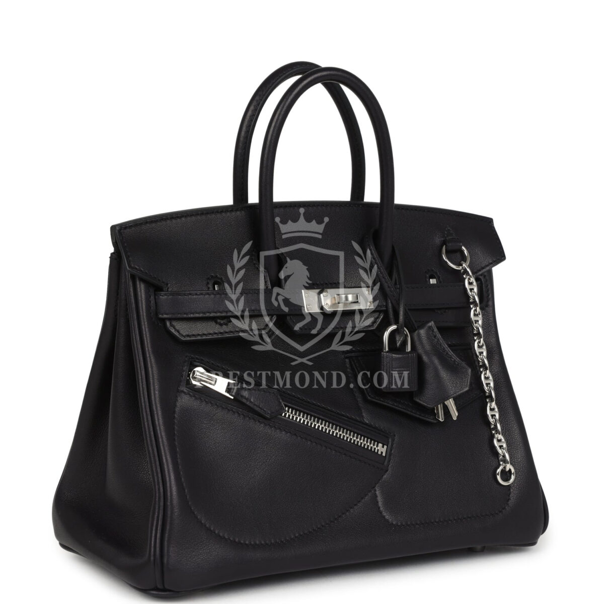 Hermes Limited Edition Birkin Rock 25 Black Volupto PHW — изображение 2