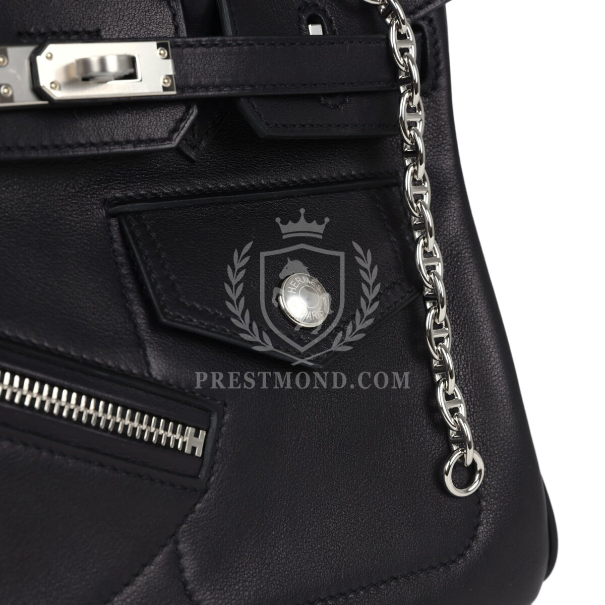 Hermes Limited Edition Birkin Rock 25 Black Volupto PHW — изображение 8