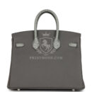 Hermes Birkin 25 Gris Meyer Togo and Gris Ciment Matte Alligator Touch PHW