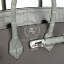 Hermes Birkin 25 Gris Meyer Togo and Gris Ciment Matte Alligator Touch PHW
