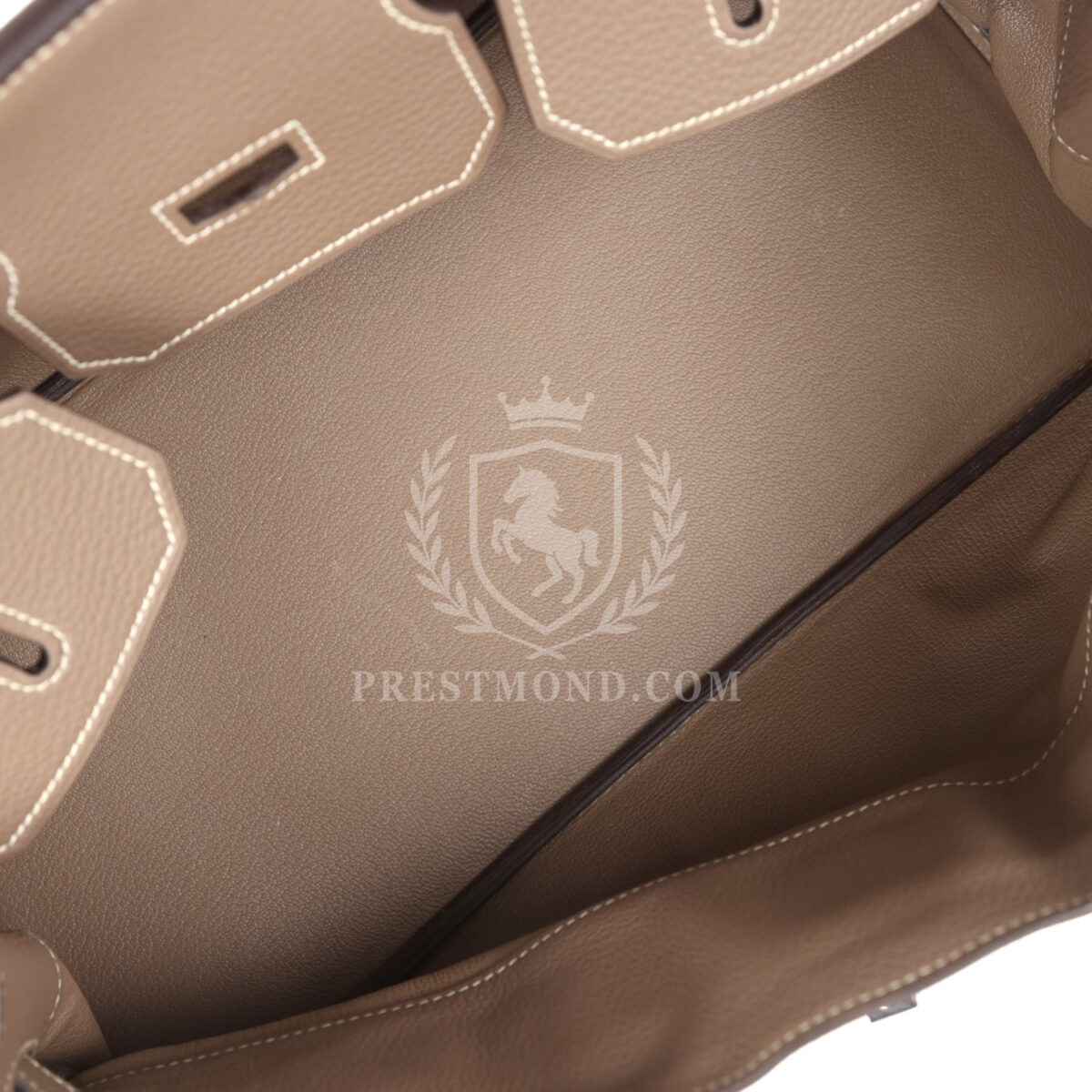 Vintage Hermes Shoulder Birkin 42 JPG Etoupe Clemence PHW — изображение 8