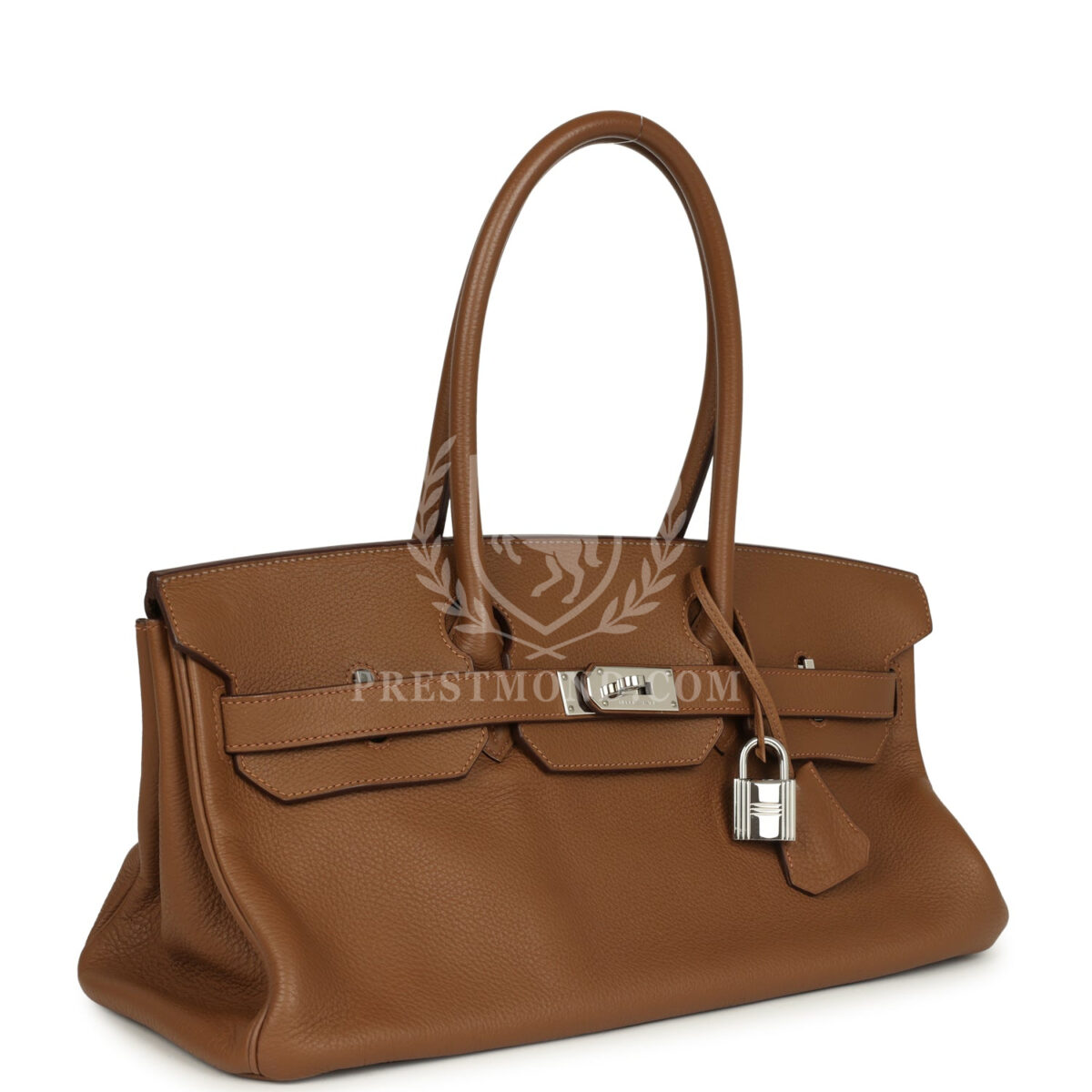Vintage Hermes Shoulder Birkin 42 JPG Alezan Clemence PHW — изображение 2