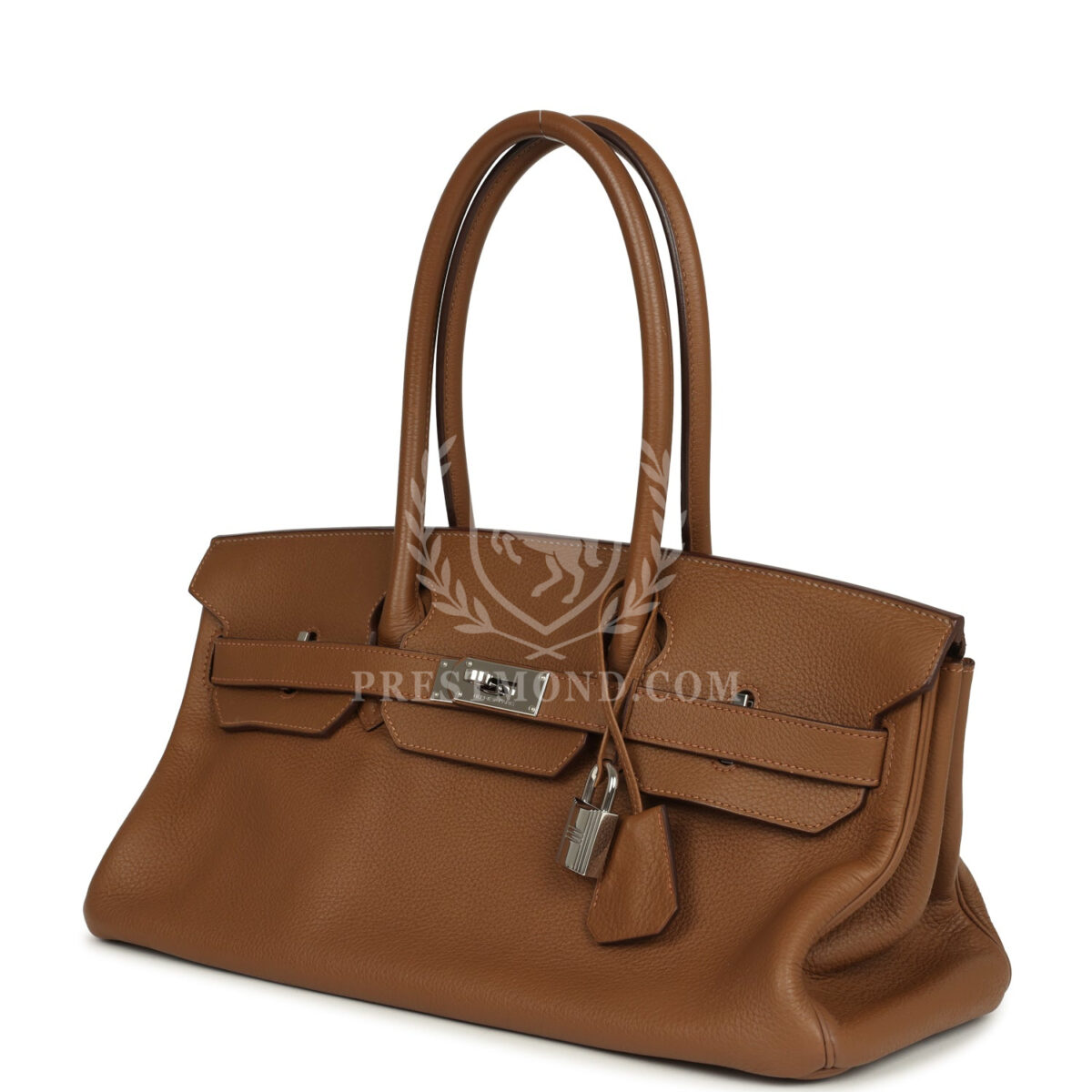 Vintage Hermes Shoulder Birkin 42 JPG Alezan Clemence PHW — изображение 5