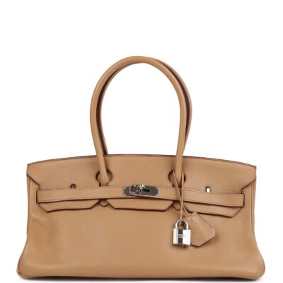 Vintage Hermes Shoulder Birkin 42 JPG Tabac Camel Clemence PHW