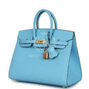 Hermes Birkin Sellier 25 Celeste Epsom GHW