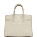 Custom "Paradise" Swarovski Crystal Hermes Birkin 30 Craie Togo PHW