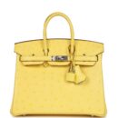 Hermes Birkin 25 Jaune Citron Ostrich PHW