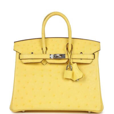 Hermes Birkin 25 Jaune Citron Ostrich PHW