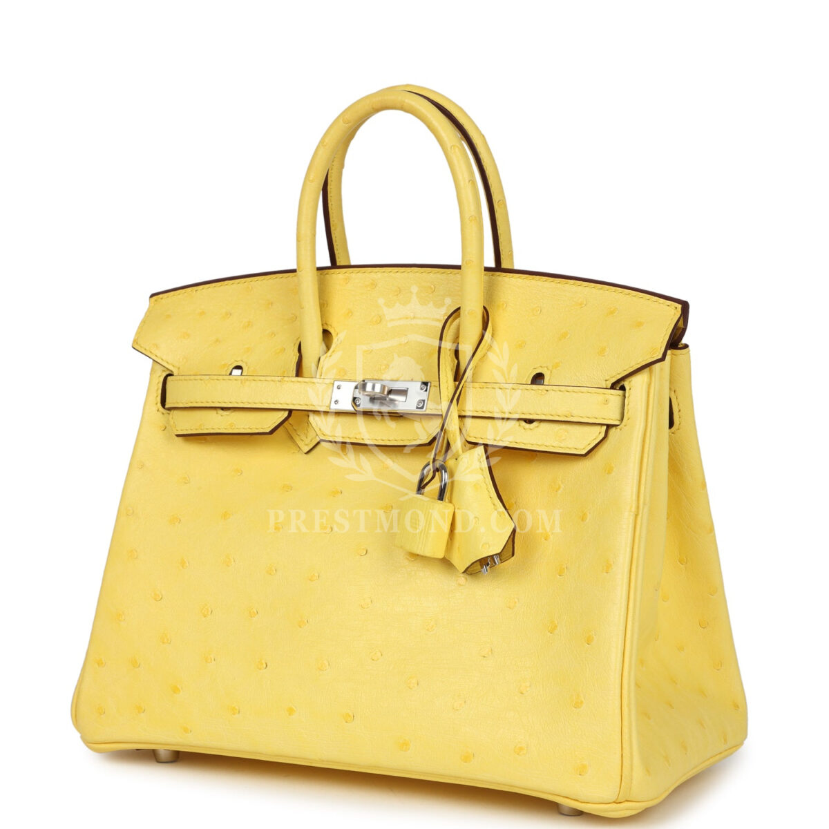 Hermes Birkin 25 Jaune Citron Ostrich PHW — изображение 5