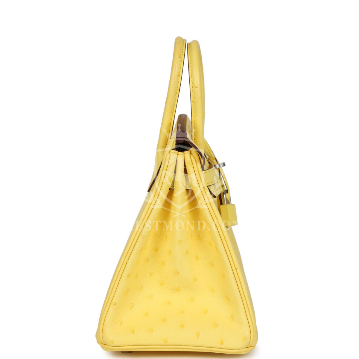 Hermes Birkin 25 Jaune Citron Ostrich PHW — изображение 3