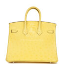 Hermes Birkin 25 Jaune Citron Ostrich PHW