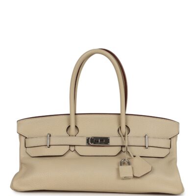 Vintage Hermes Shoulder Birkin 42 JPG Parchemin Clemence PHW