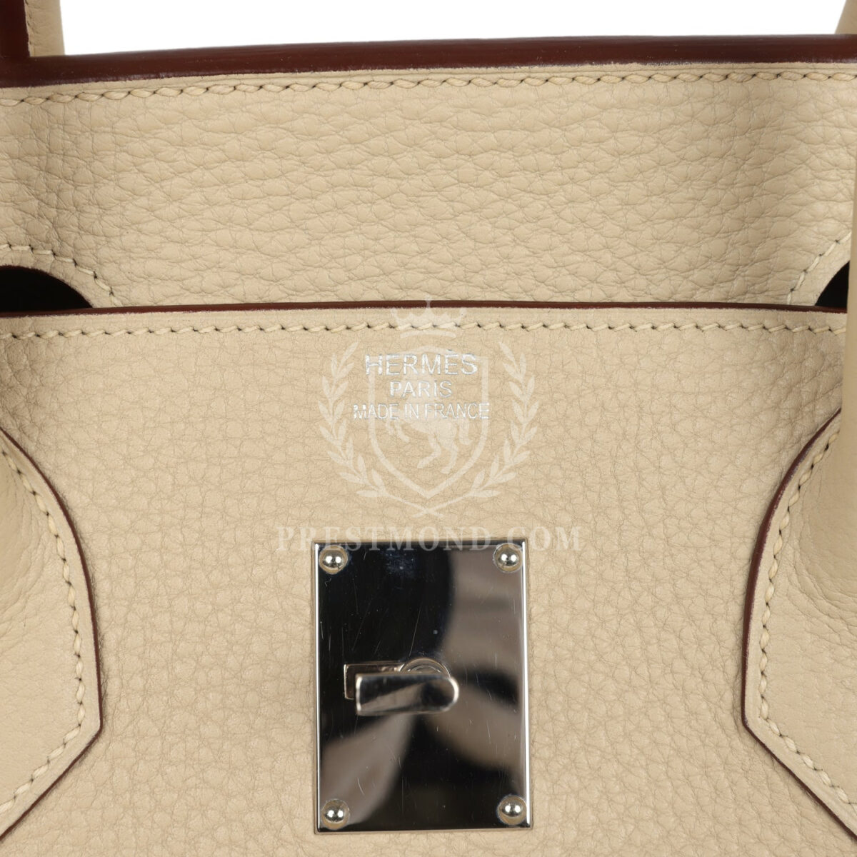 Vintage Hermes Shoulder Birkin 42 JPG Parchemin Clemence PHW — изображение 7