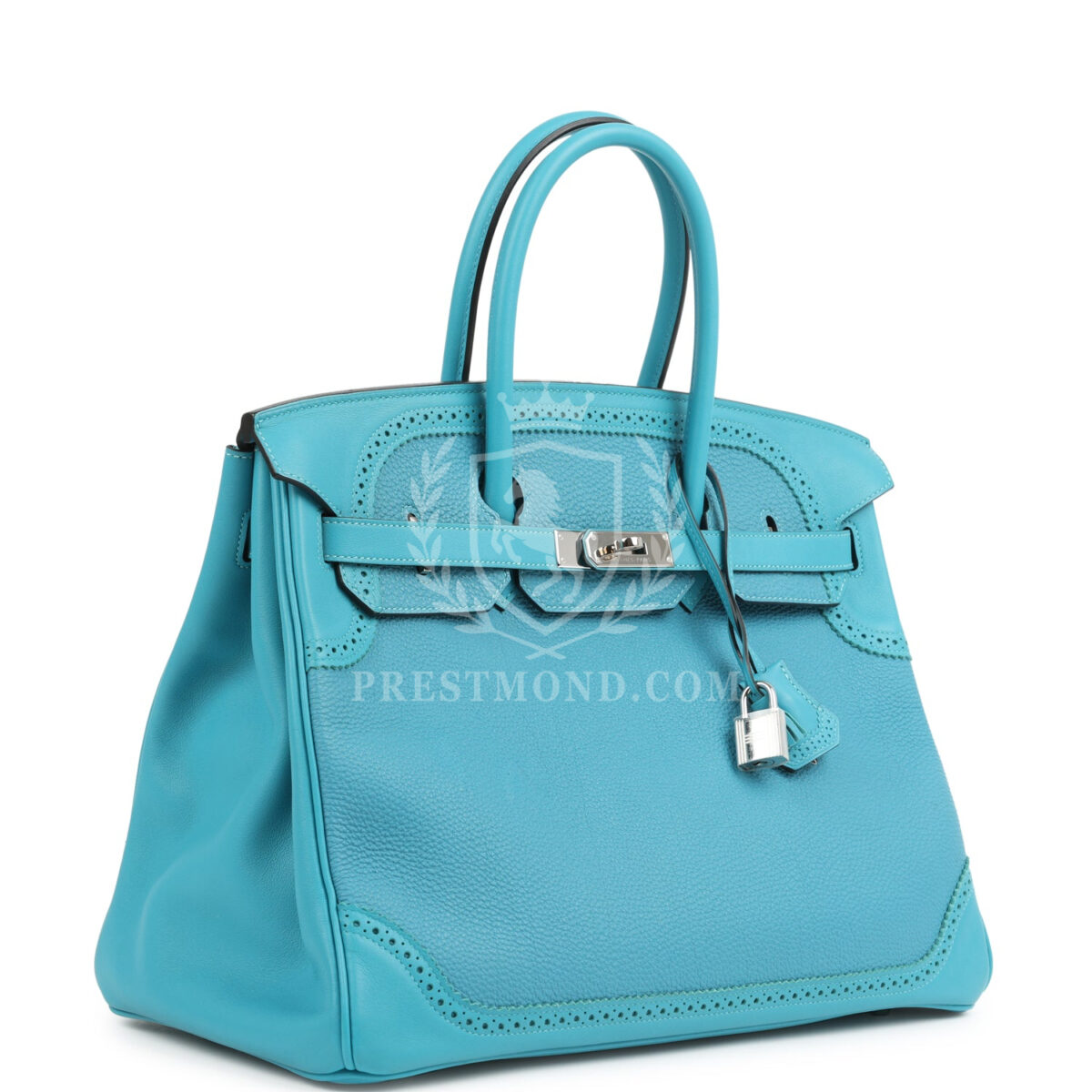 Hermes Birkin 35 Ghillies Turquoise Togo and Swift PHW — изображение 2