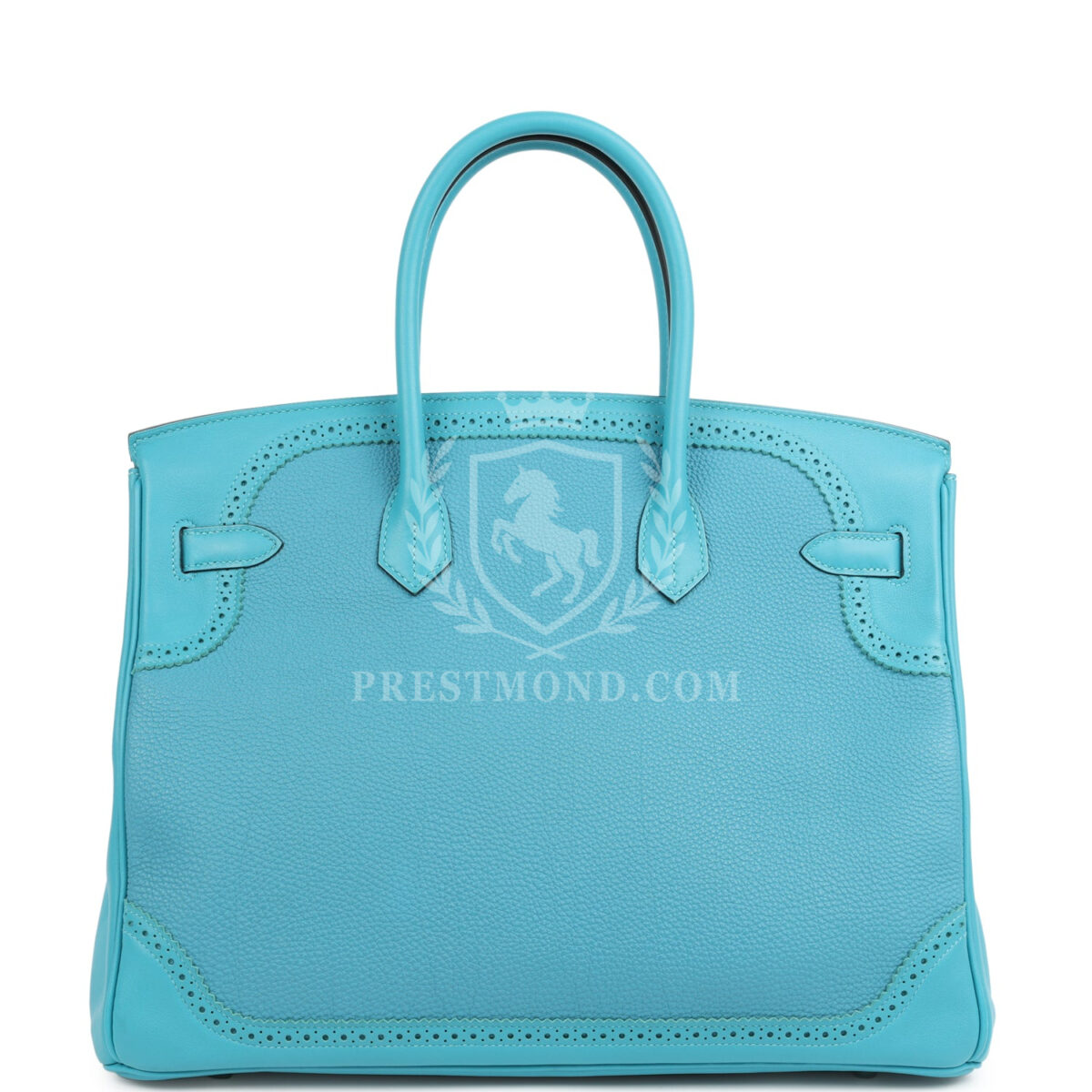 Hermes Birkin 35 Ghillies Turquoise Togo and Swift PHW — изображение 4