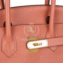 Hermes Birkin 30 Rose Tea Clemence GHW