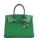 Hermes Birkin 30 Bambou Togo and Shiny Niloticus Crocodile Touch PHW