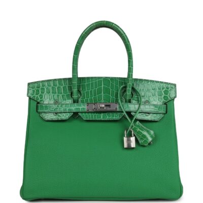 Hermes Birkin 30 Bambou Togo and Shiny Niloticus Crocodile Touch PHW